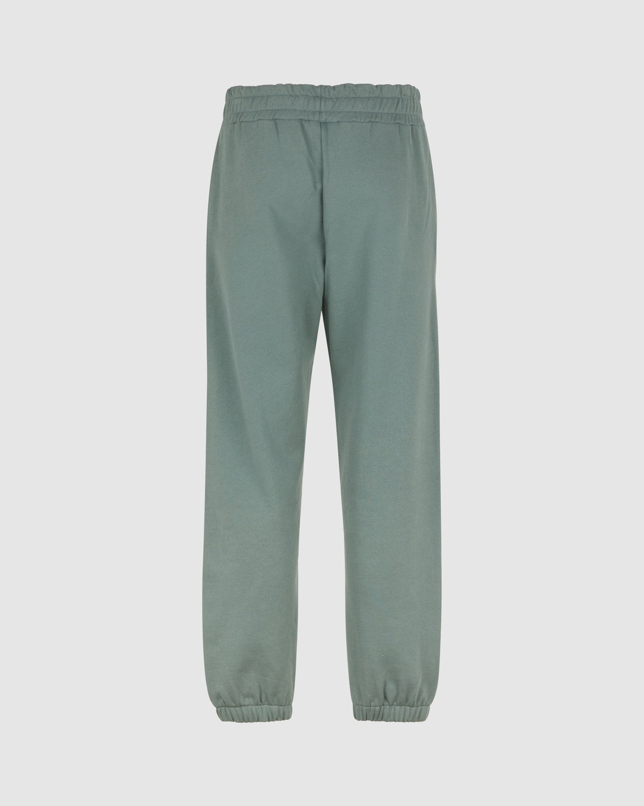 PANTALONE VERDE SALVIA CON CUORE FIAMMEGGIANTE RICAMATO