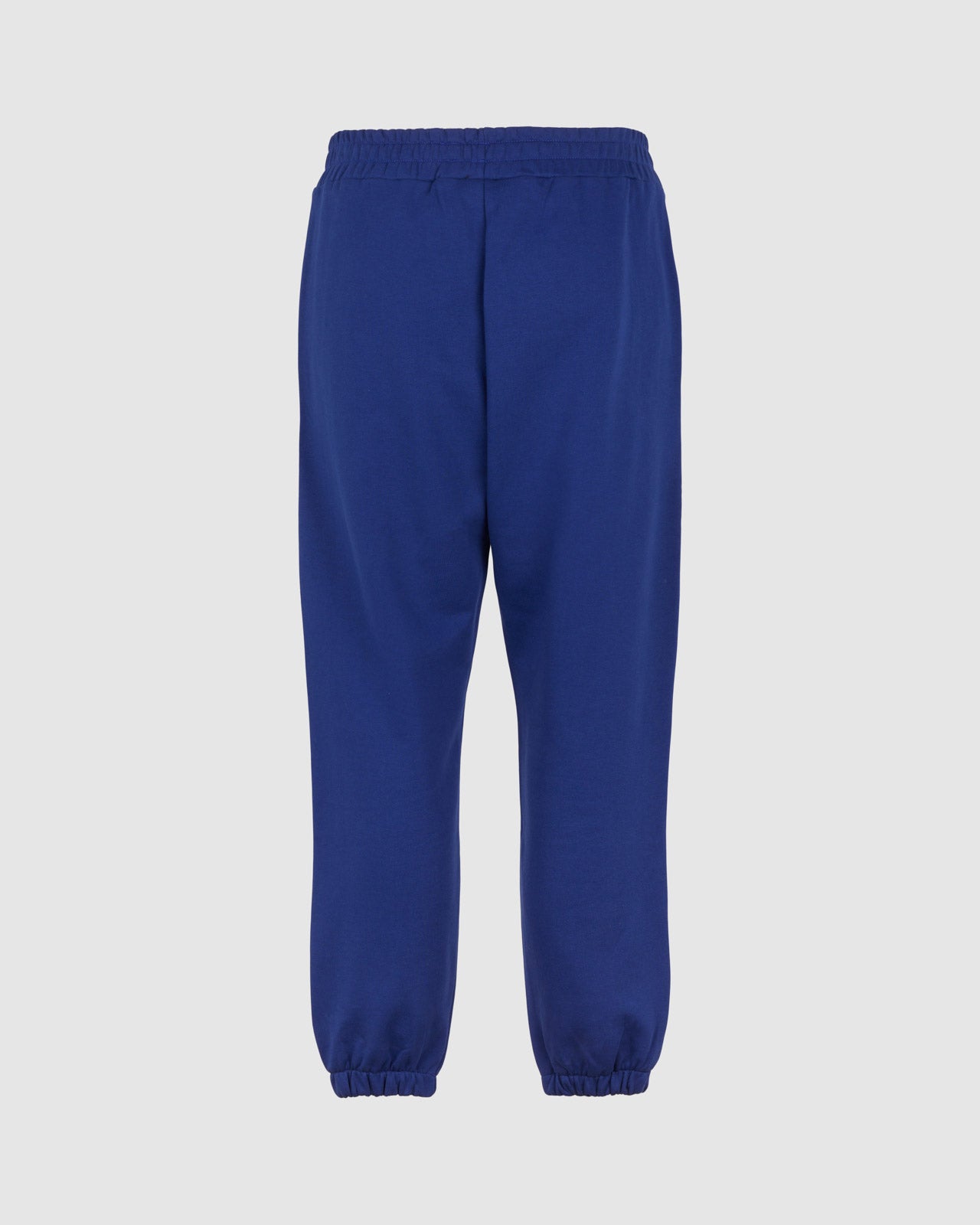 BLUE PANTS WITH EMBROIDERED FLAMING HEART