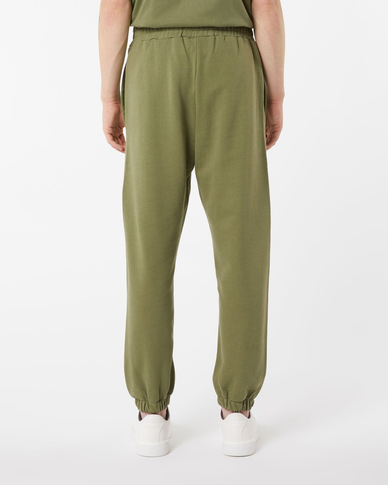 PANTALONE VERDE CON CUORE FIAMMEGGIANTE RICAMATO