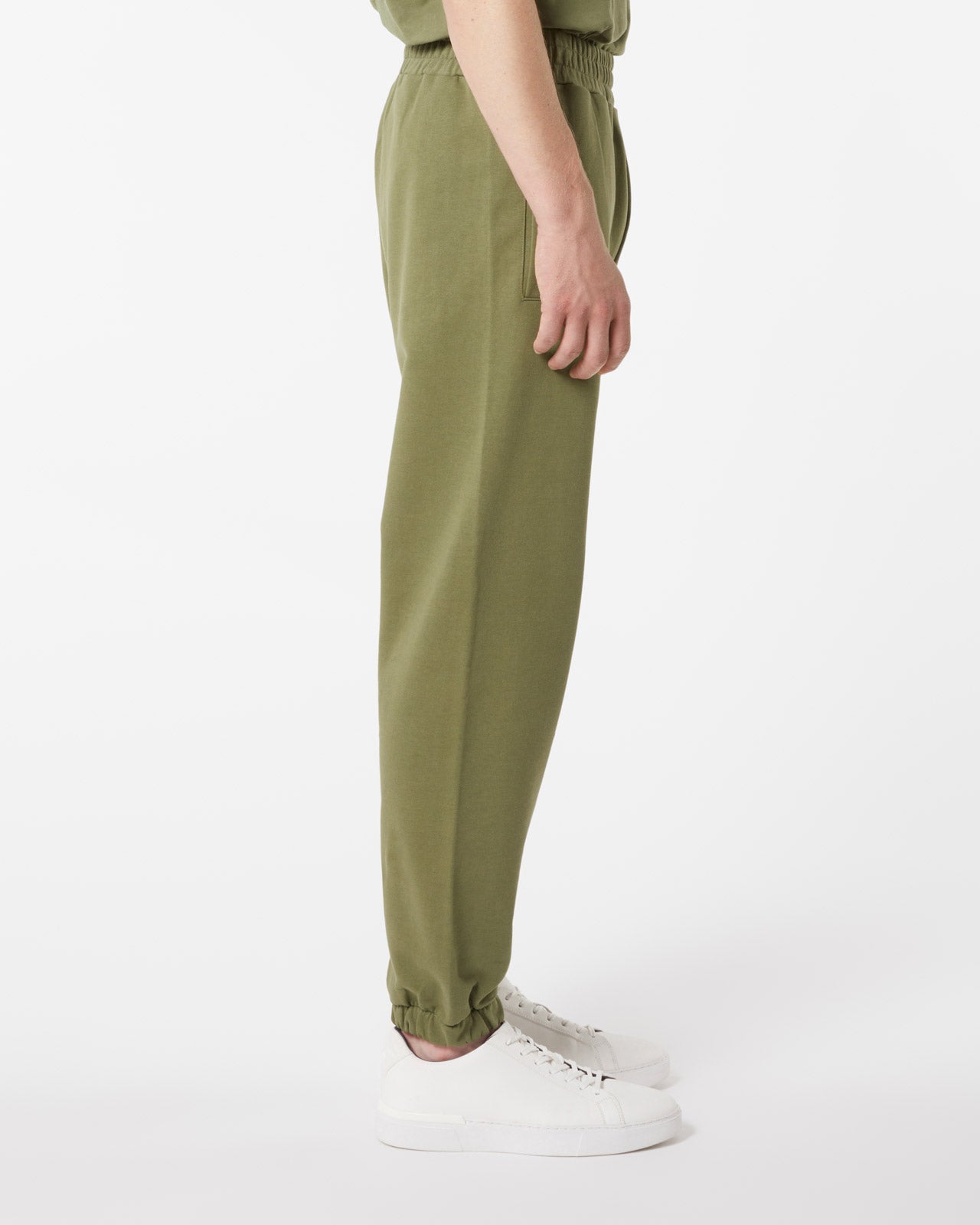 PANTALONE VERDE CON CUORE FIAMMEGGIANTE RICAMATO