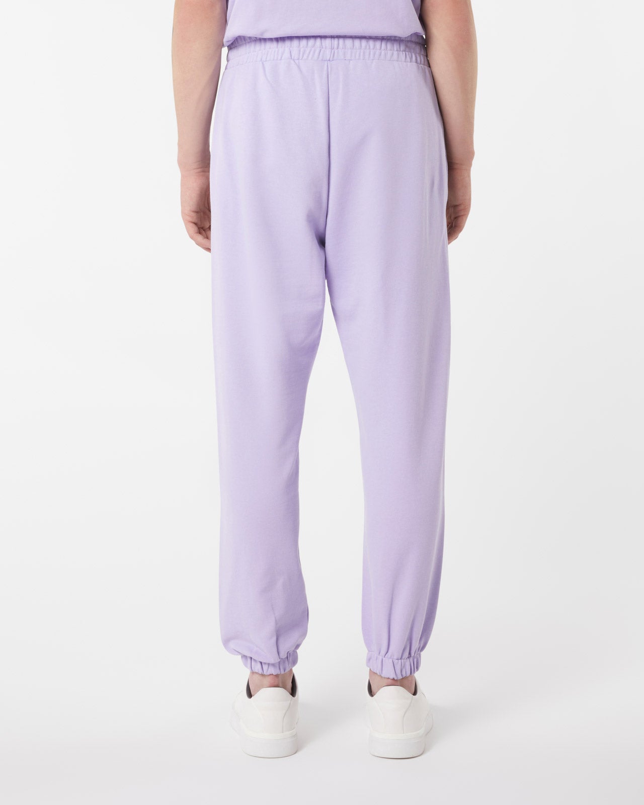 PANTALONE LILLA CON CUORE FIAMMEGGIANTE RICAMATO