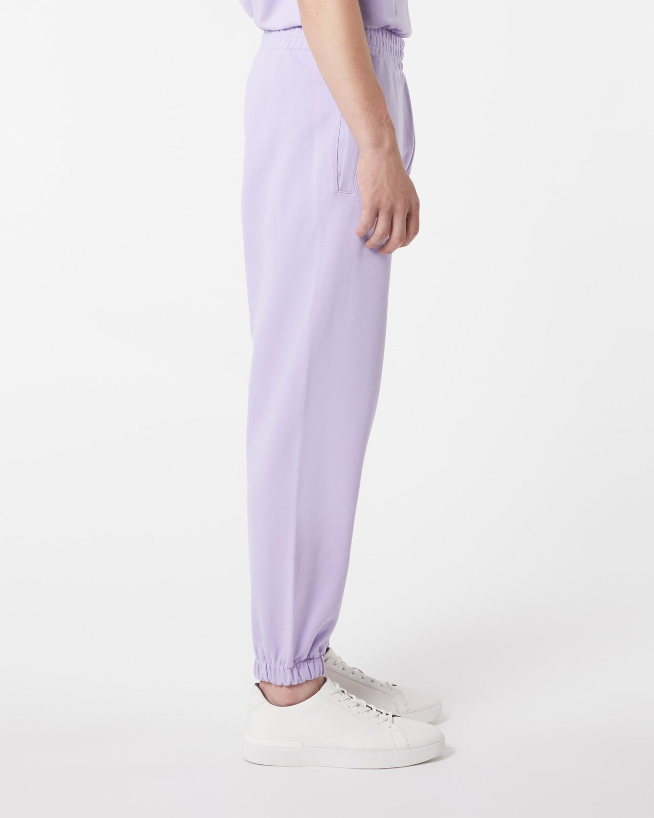 PANTALONE LILLA CON CUORE FIAMMEGGIANTE RICAMATO