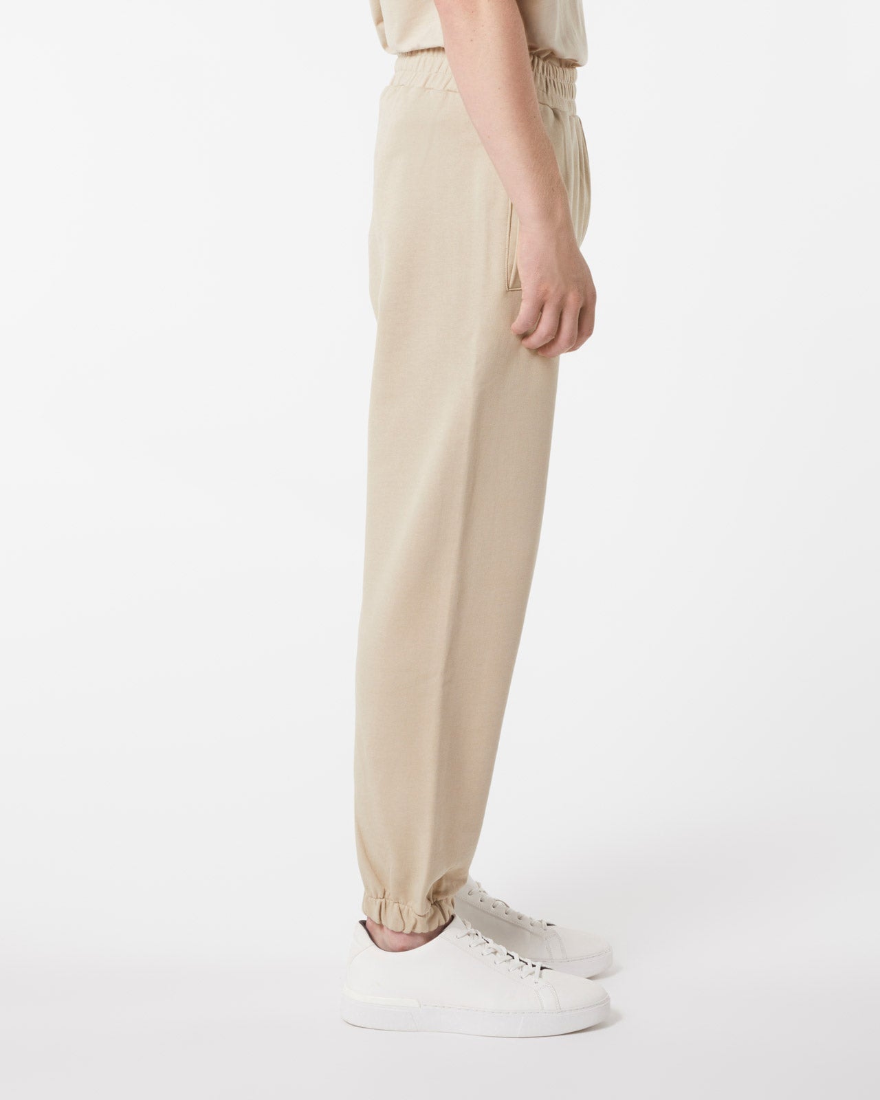PANTALONE MARRONE CHIARO CON CUORE FIAMMEGGIANTE RICAMATO