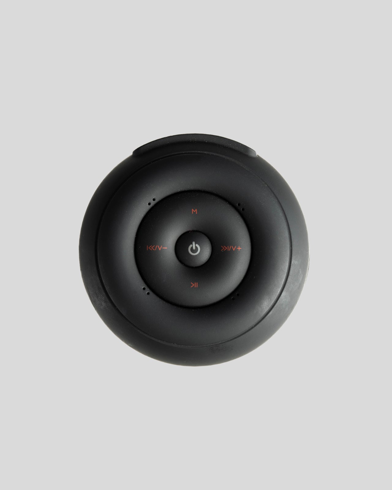 BLACK SPEAKER WITH RED FLAMES AND WHITE LOGO