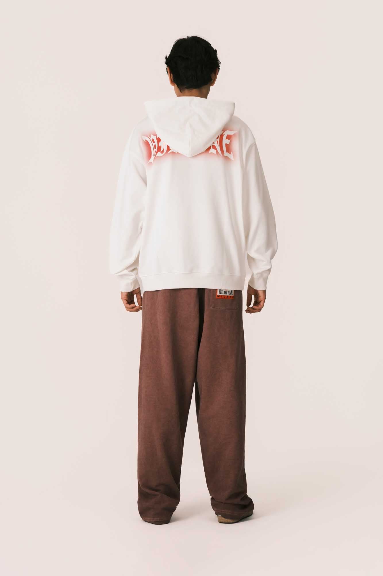 OFFWHITE HOODIE EMBROIDERED AND PRINTED