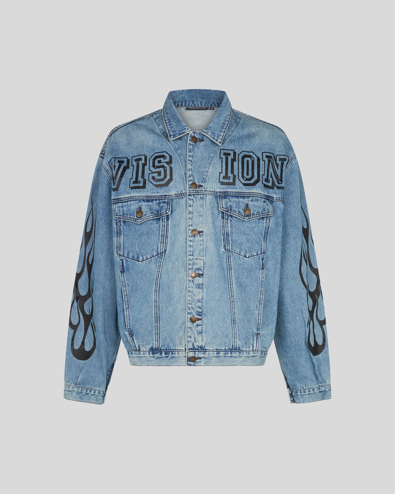 TRIBAL FLAMES DENIM JACKET