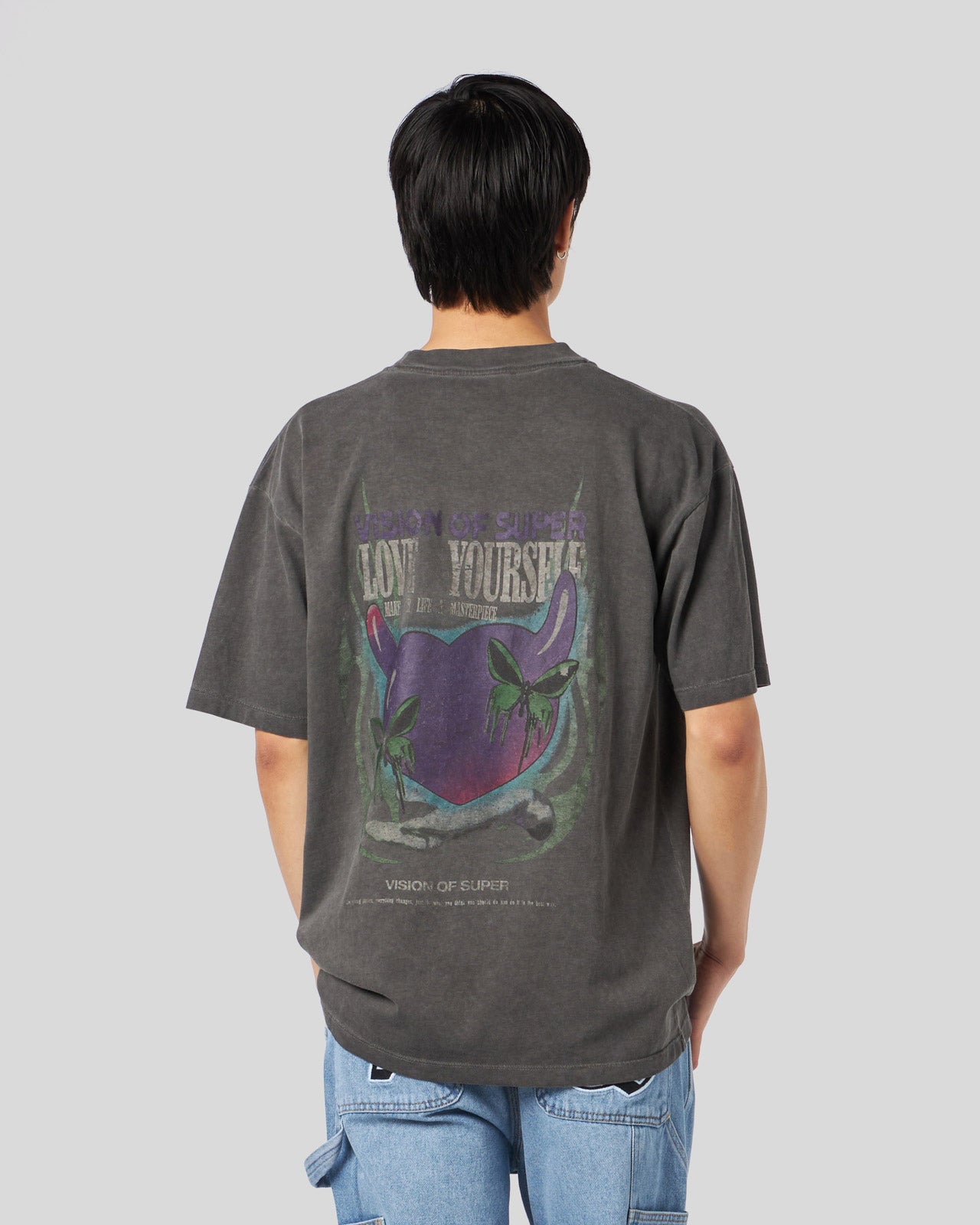 T-SHIRT GRIGIA CON GRAFICA PUFFY LOVE