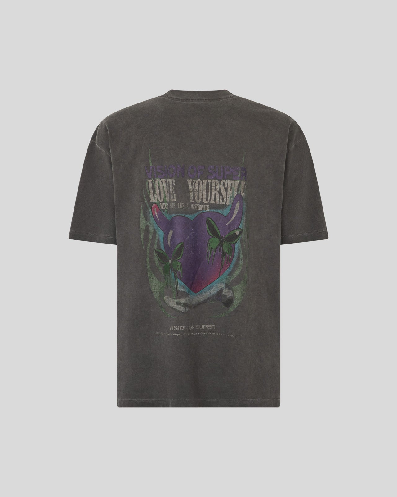 T-SHIRT GRIGIA CON GRAFICA PUFFY LOVE