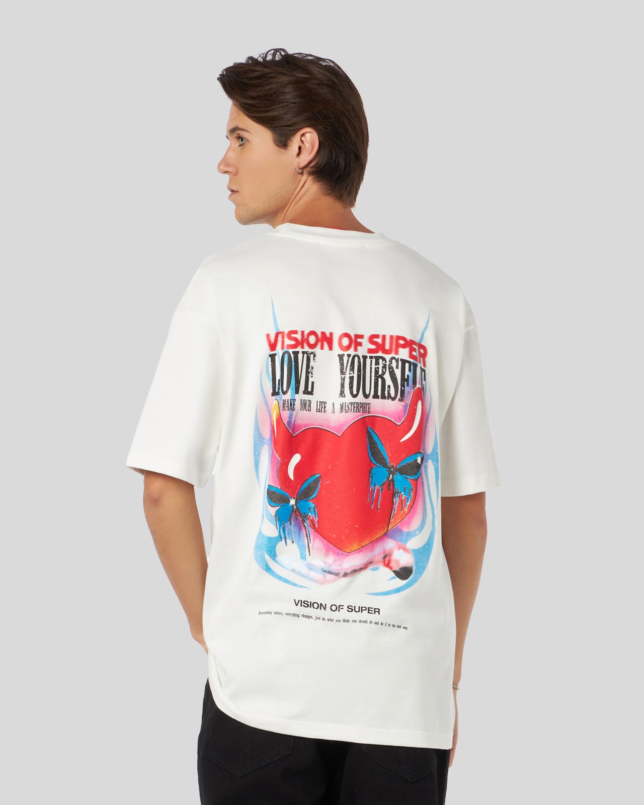 T-SHIRT BIANCA CON GRAFICA PUFFY LOVE