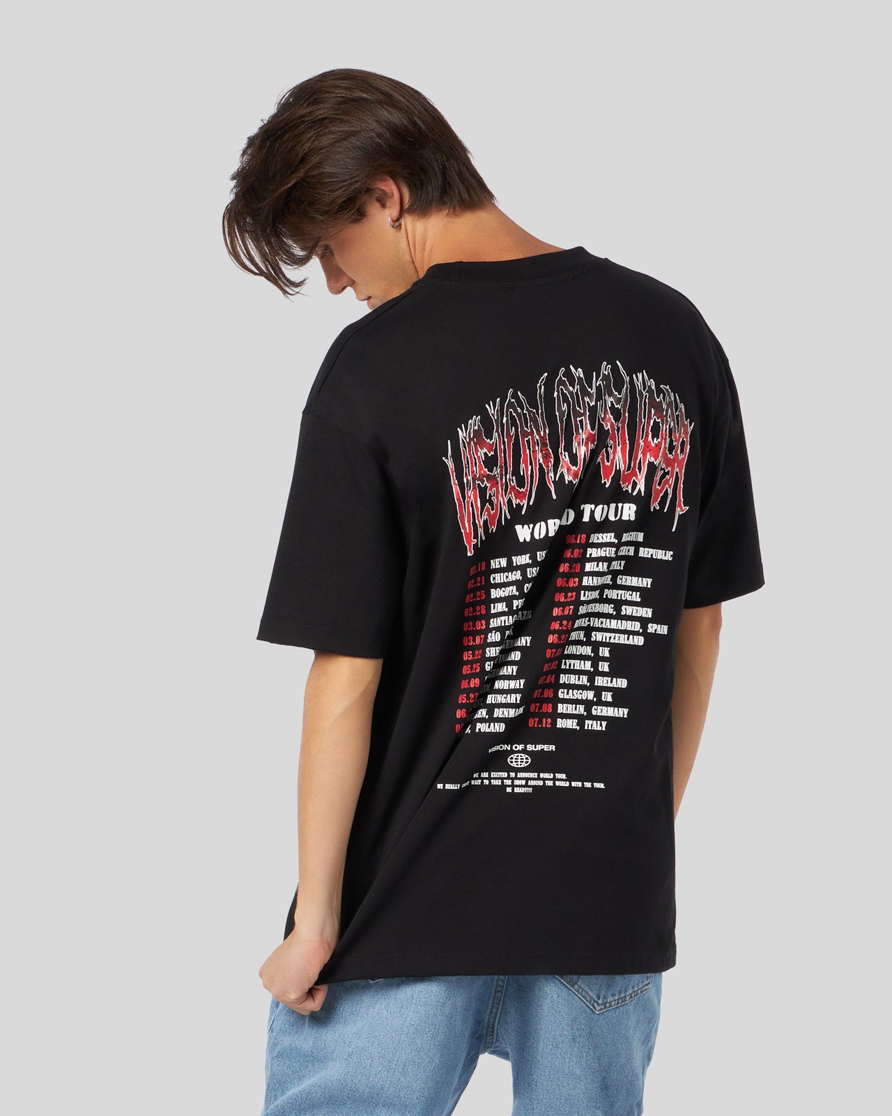 T-SHIRT GRIGIA CON GRAFICA COBRA MOUTH
