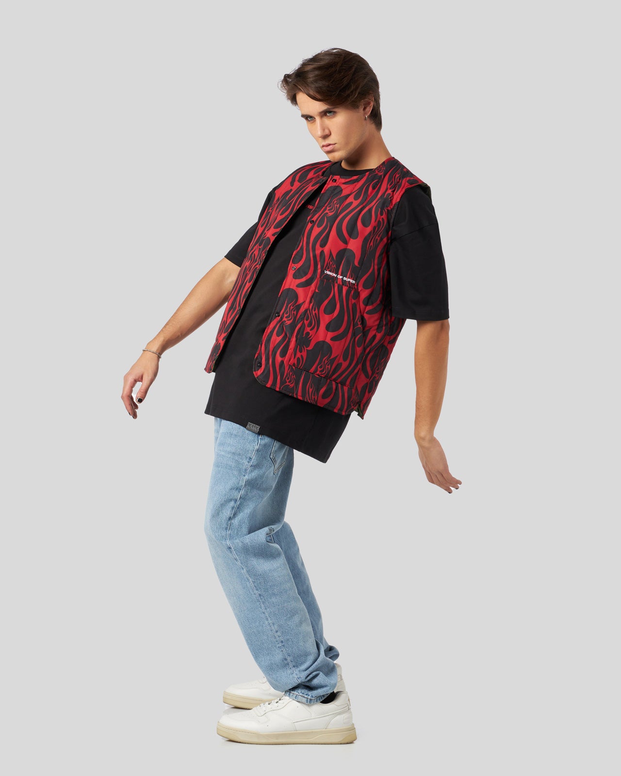 DOUBLE FACE FLAMES GILET