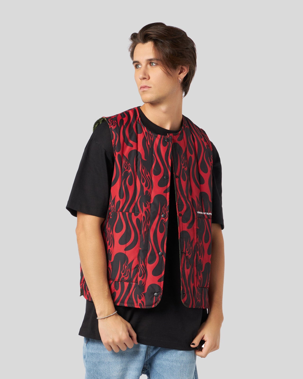 DOUBLE FACE FLAMES GILET
