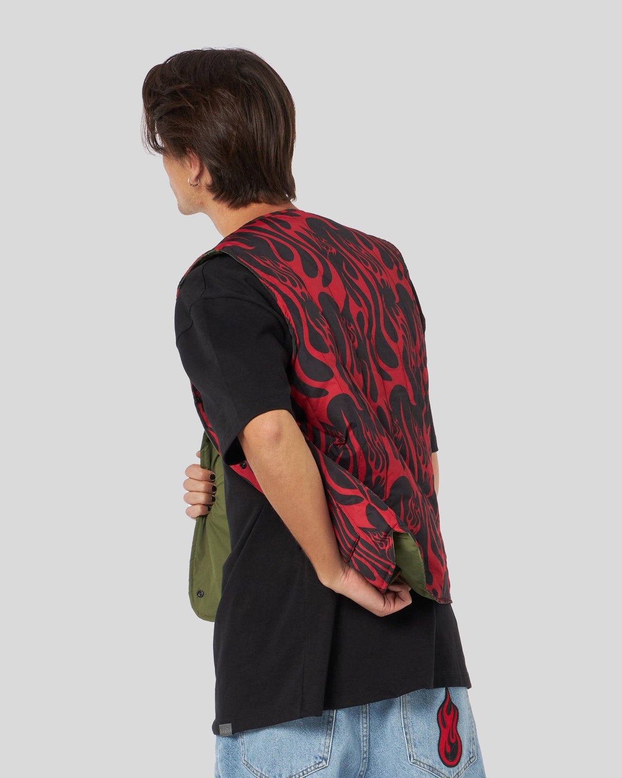 DOUBLE FACE FLAMES GILET