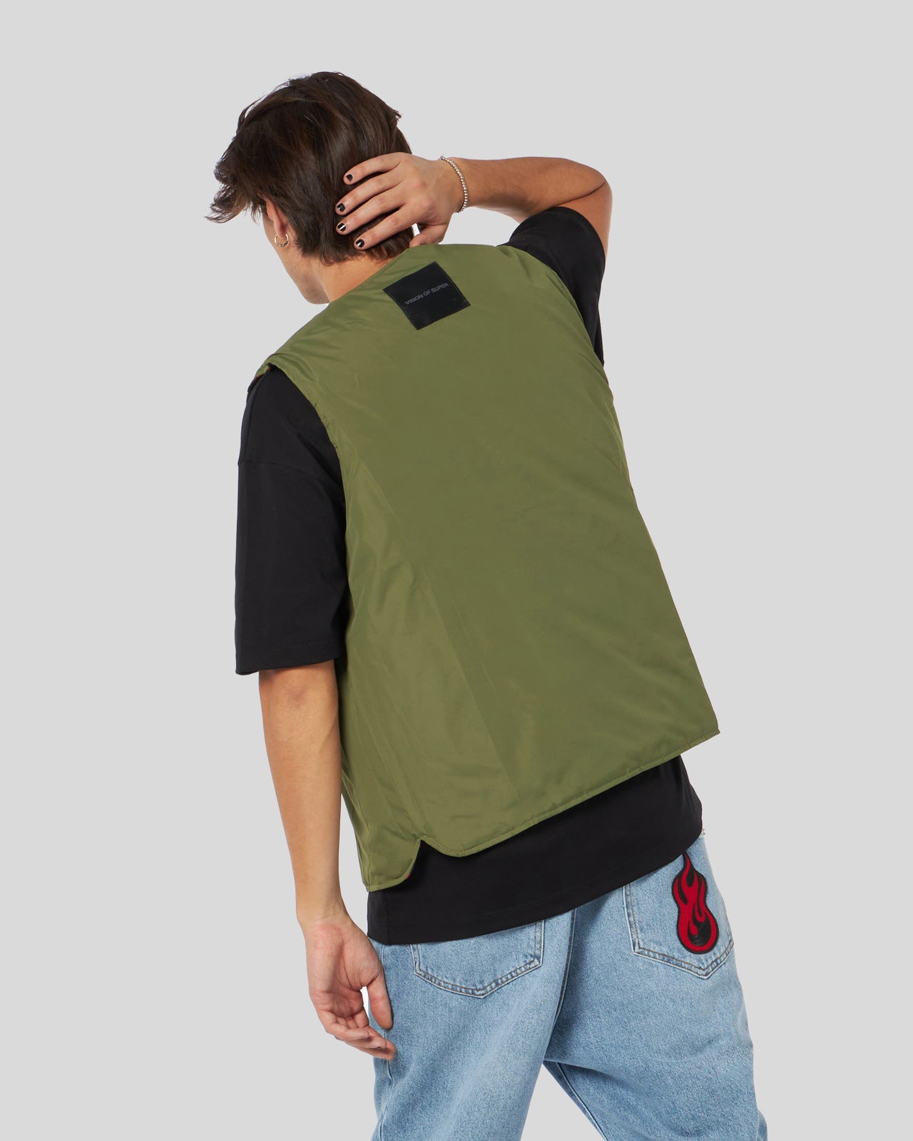 DOUBLE FACE FLAMES GILET