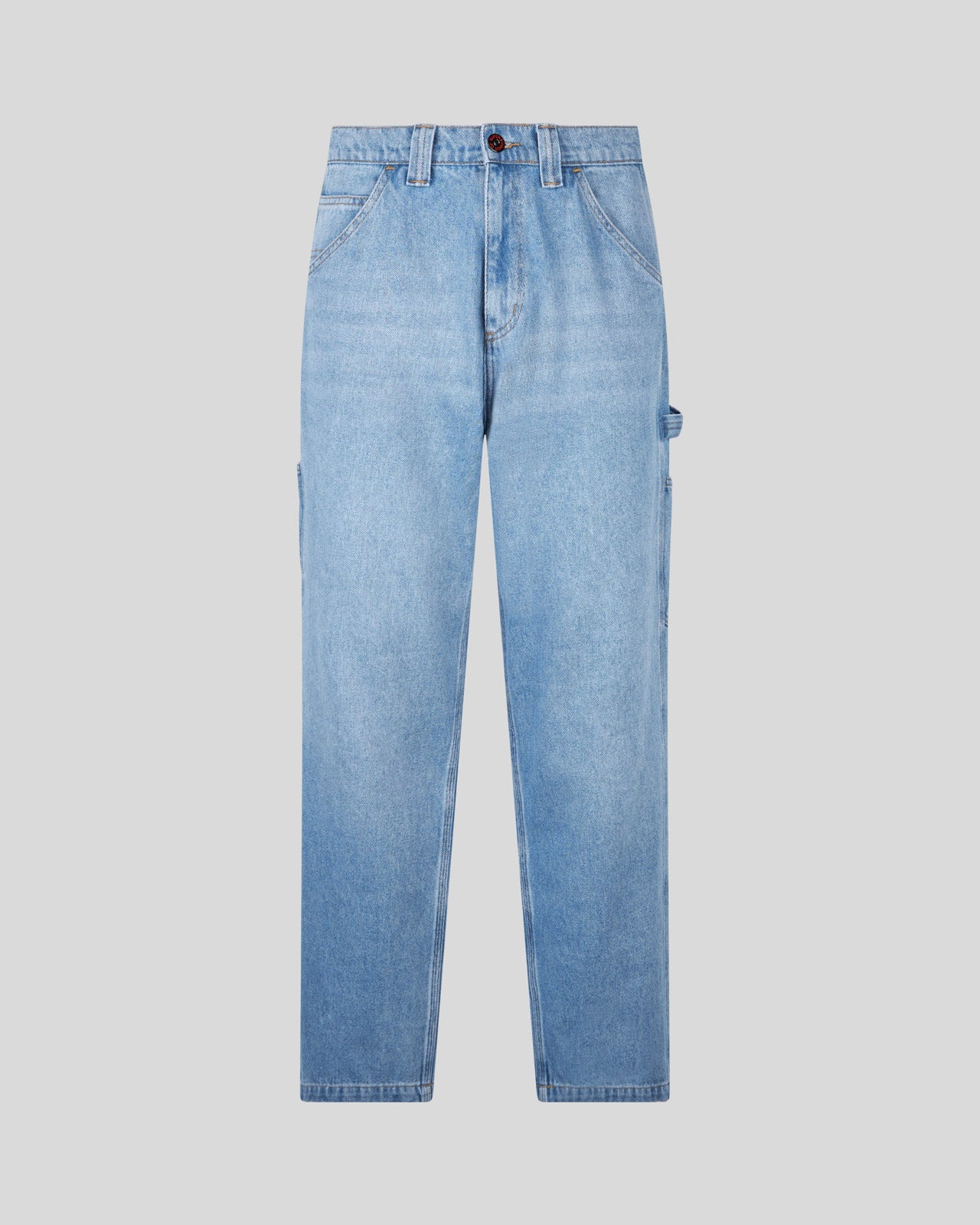 PANTALONE SENIM WORKER CON FIAMME ICONICHE APPLICATE