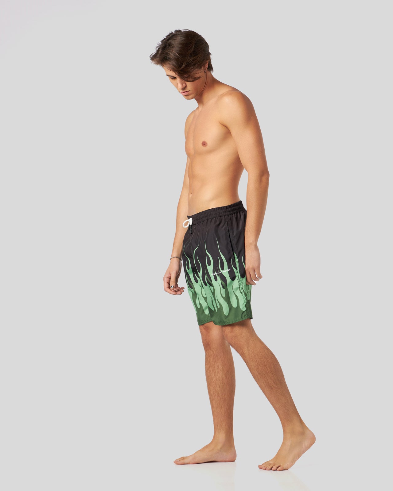 DOUBLE GREEN FLAMES SWIMWEAR