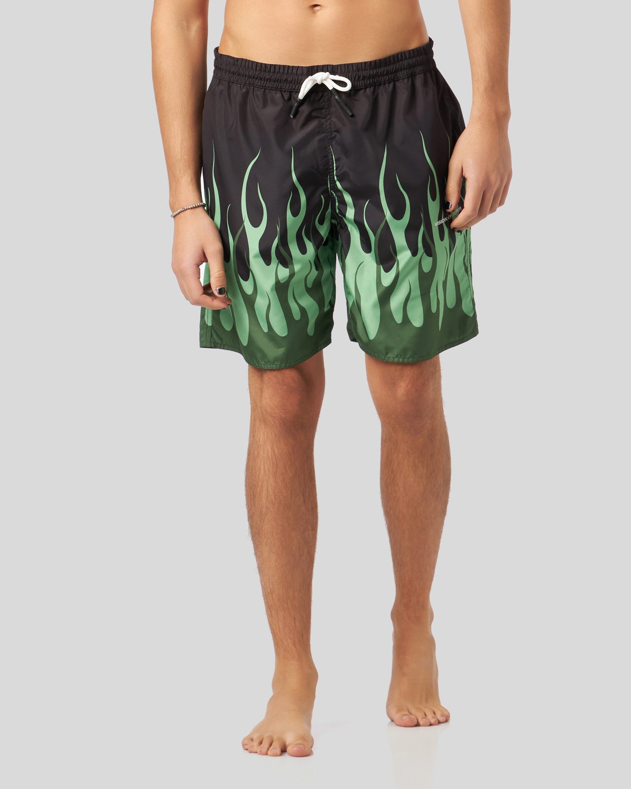 DOUBLE GREEN FLAMES SWIMWEAR