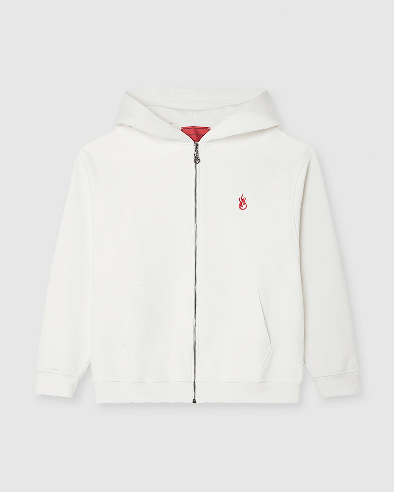 RED FLAMES ZIP HOODIE