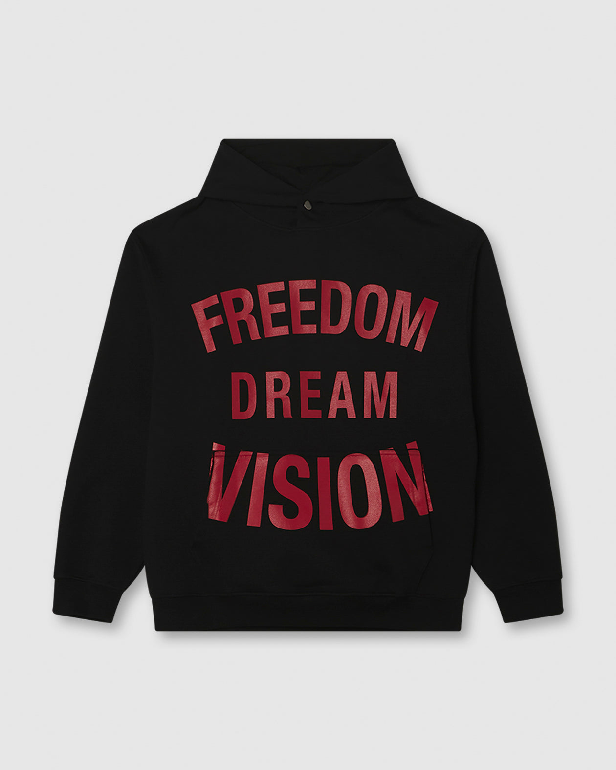 FELPA NERA CON STAMPA FREEDOM