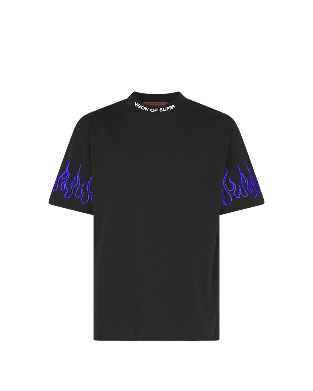 EMBROIDERED FLAMES T-SHIRT