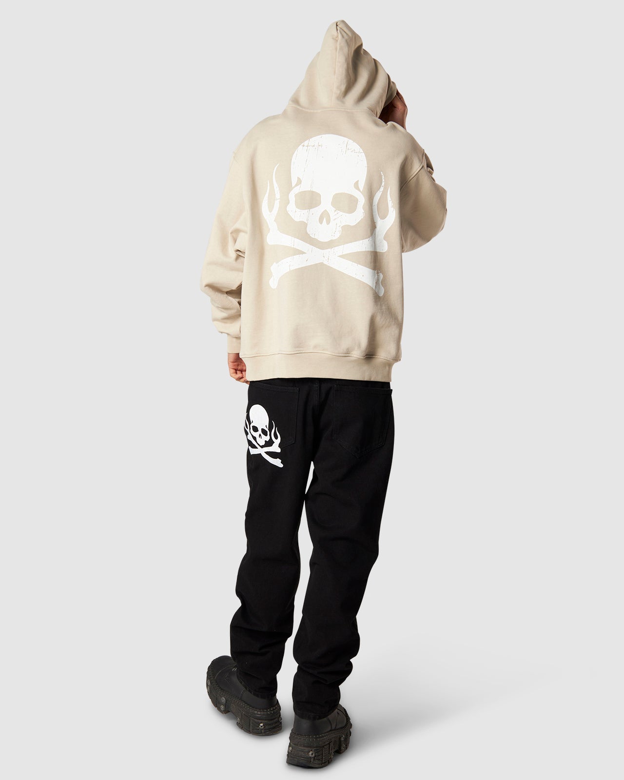 SKULL PRINT HOODIE