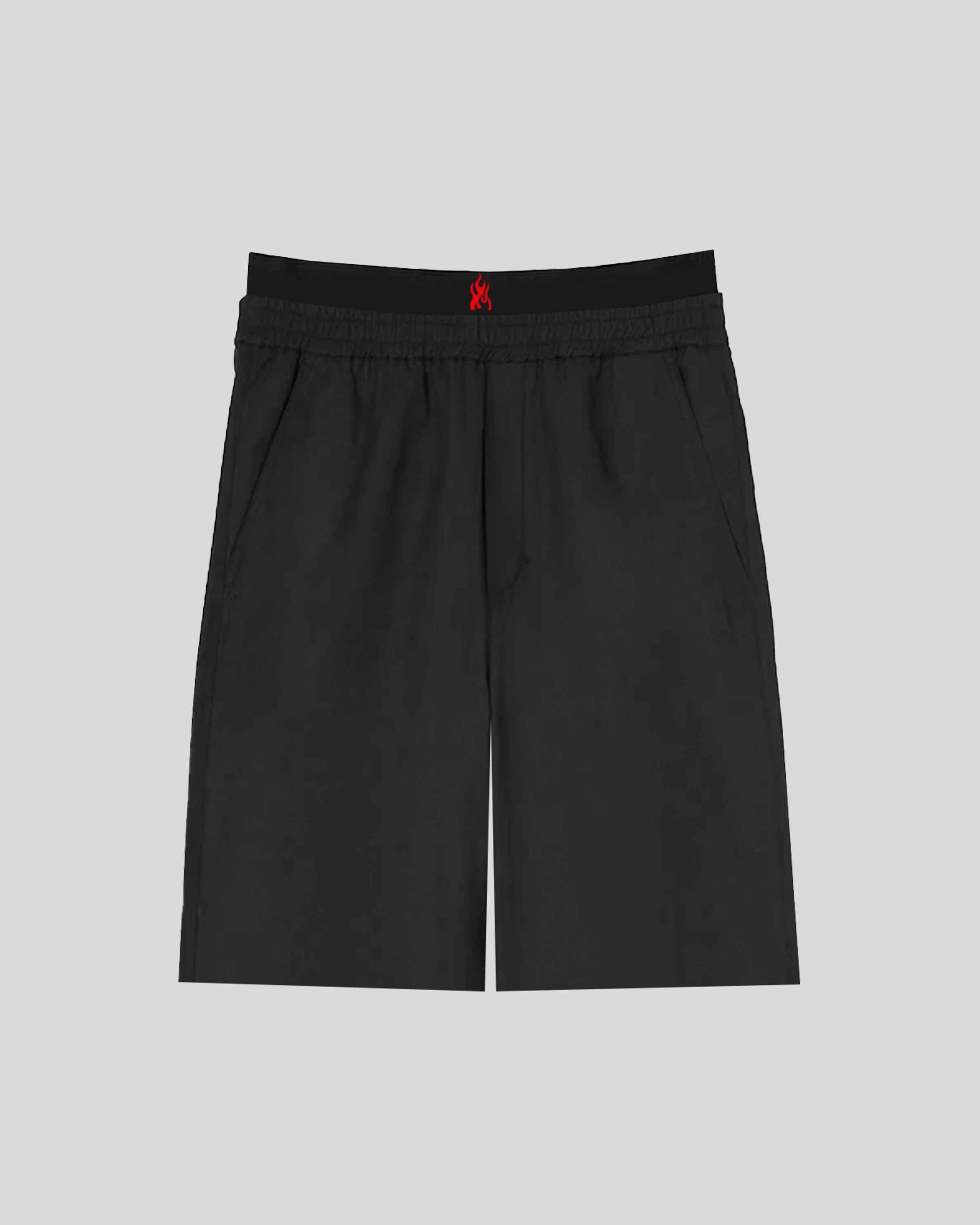 EMROIDERED FLAMES SHORTS