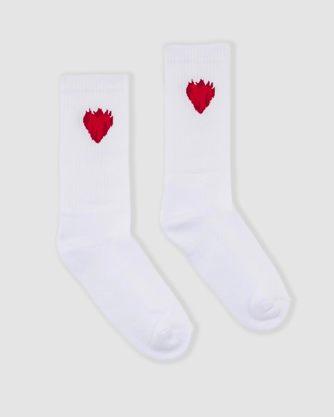 JACQUARD FLAMING HEART SOCKS