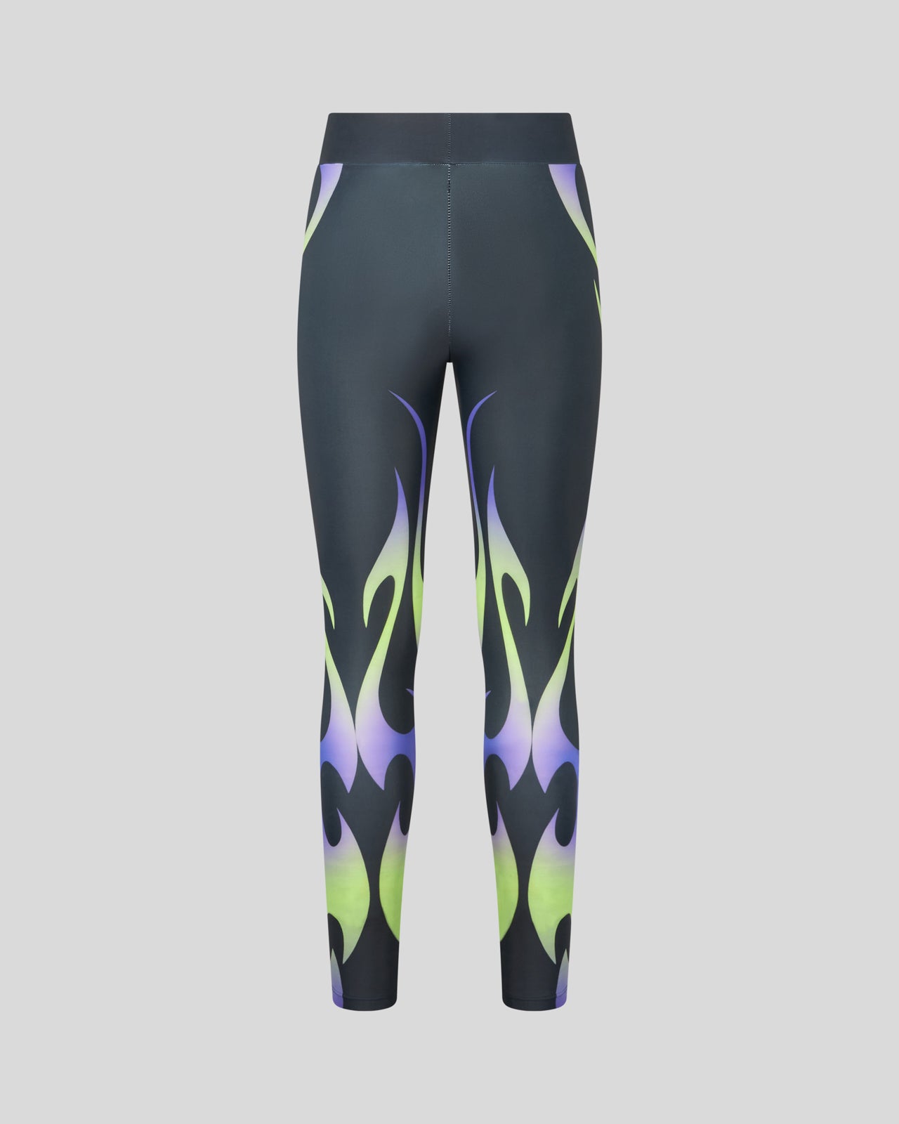 BLACK LEGGINS WITH PRINTED TRIBAL FLAMES