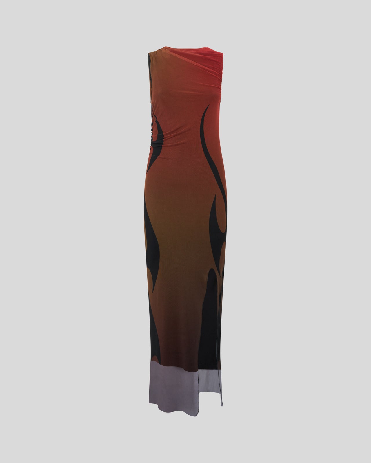 MAXI DRESS FIRE SHADE AND TRIBAL FLAMES