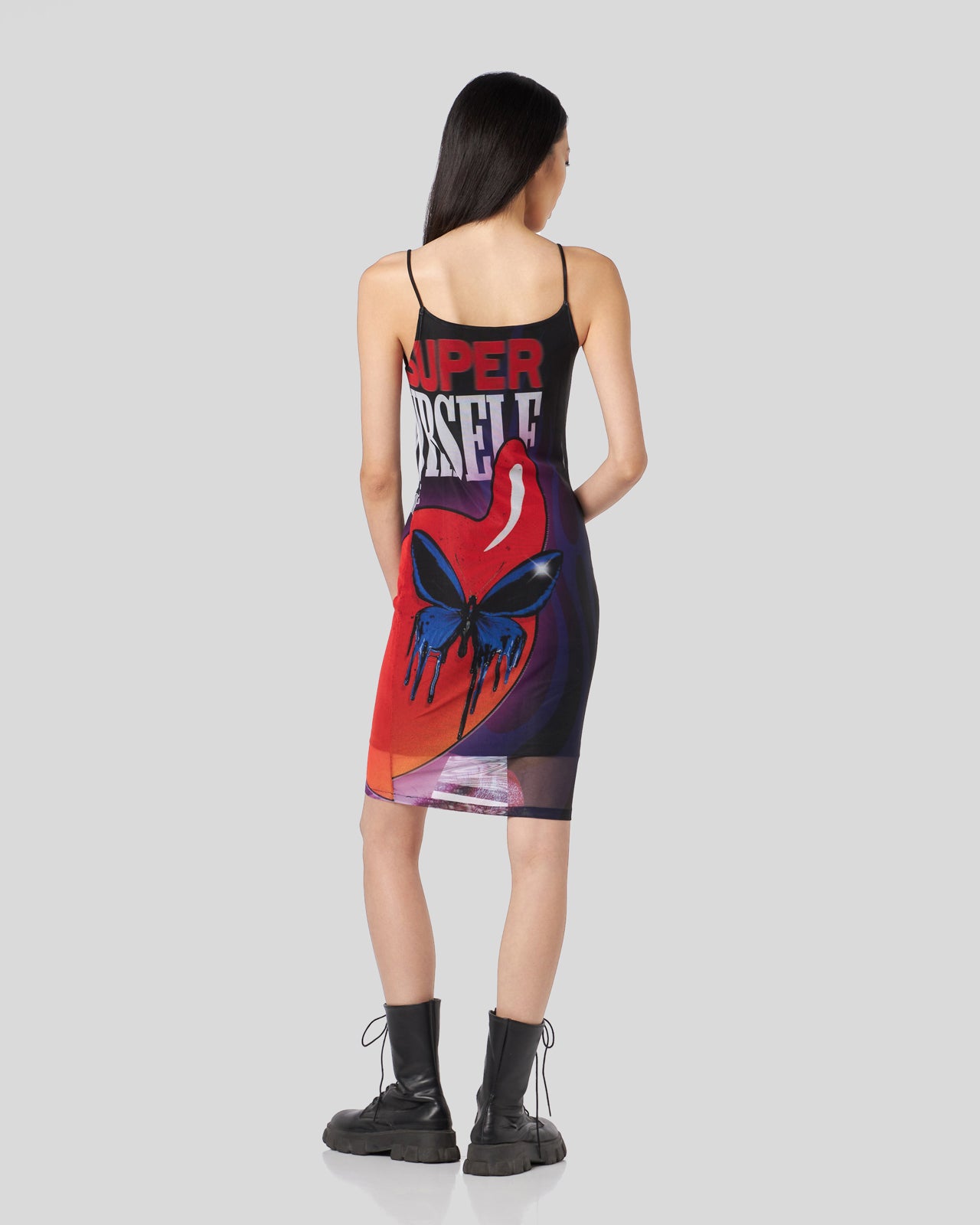 MINI DRESS WITH PUFFY LOVE PRINT