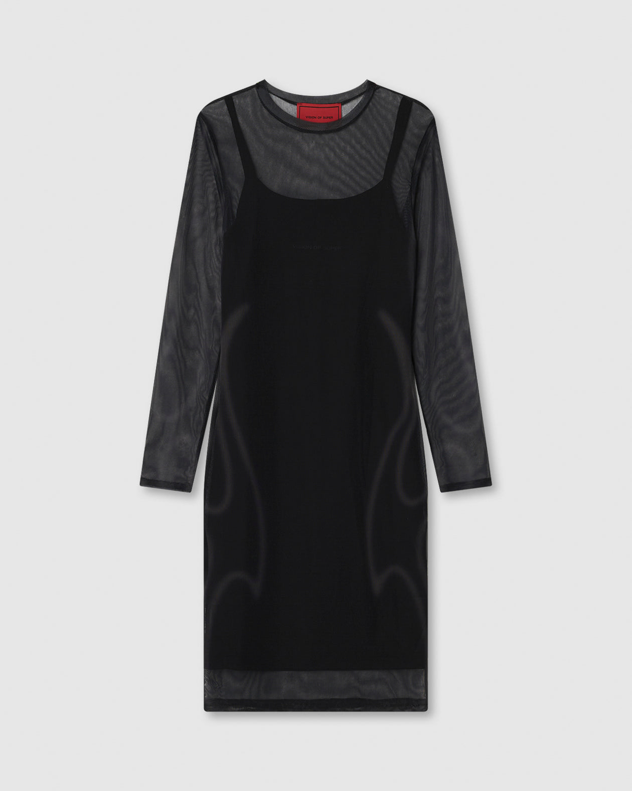 ABITO NERO CON FIAMME TRIBALI DI SABBIA