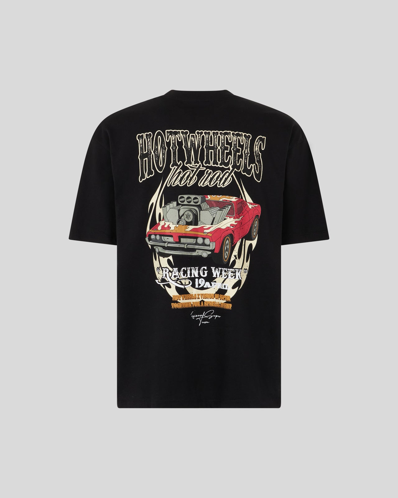 T-SHIRT NERA CON GRAFICA RED CAR