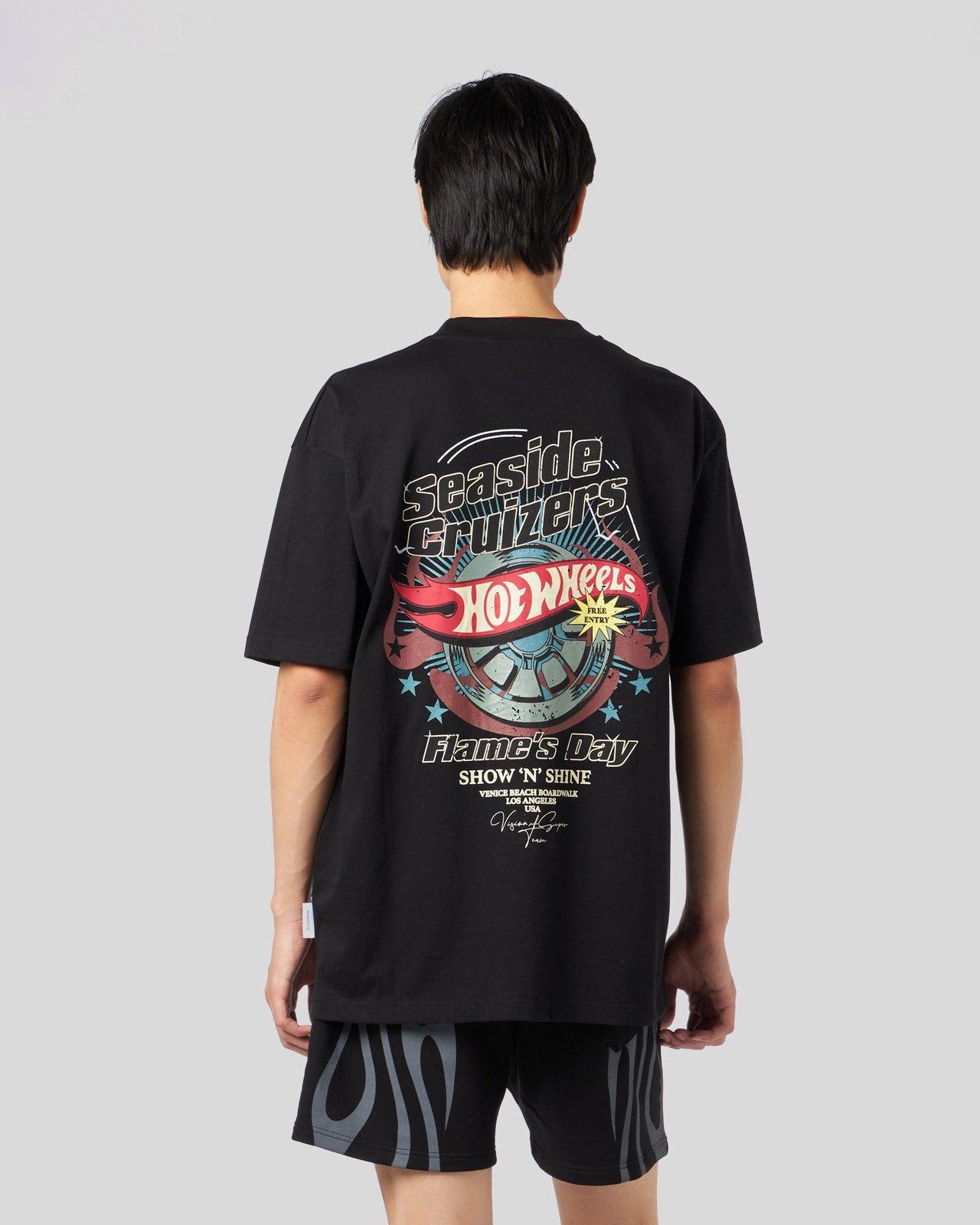 T-SHIRT NERA CON LOGO HOT WHEELS ICONICO