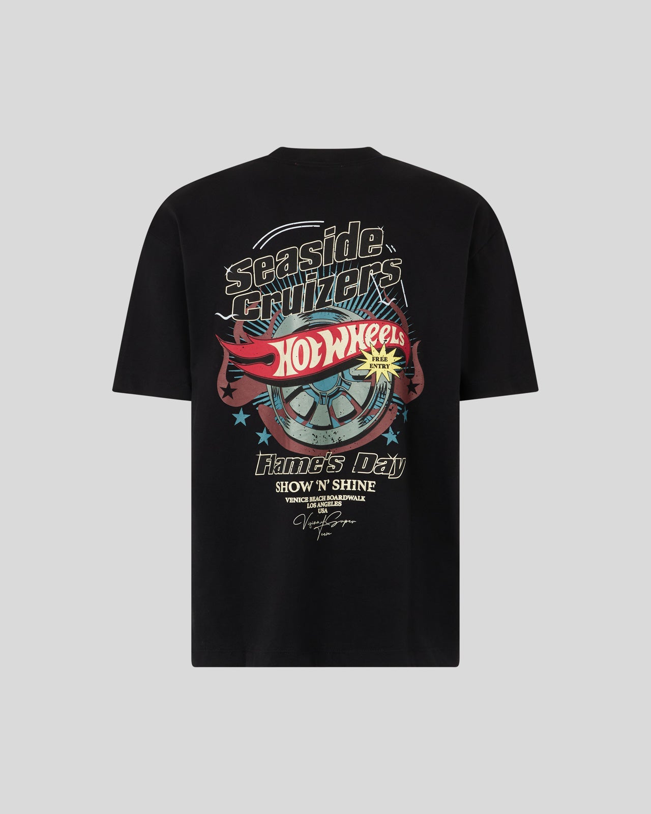 T-SHIRT NERA CON LOGO HOT WHEELS ICONICO