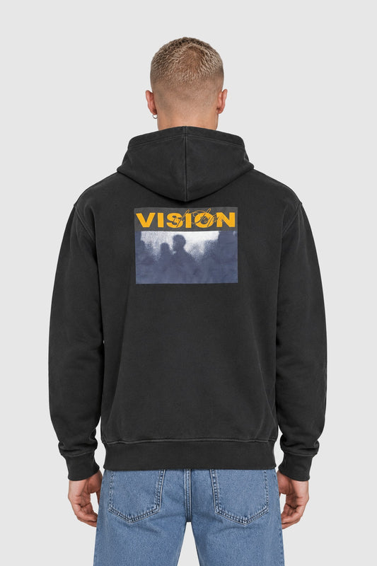 Hoodie with embroidered logo and Vision print – Black XS | Vision of Super Hoodie with embroidered logo and Vision print – Black XS | Vision of Super