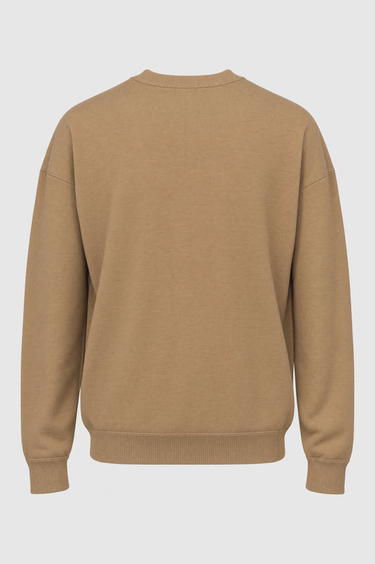 Cotton and wool crewneck sweater – Beige S | Vision of Super Cotton and wool crewneck sweater – Beige S | Vision of Super