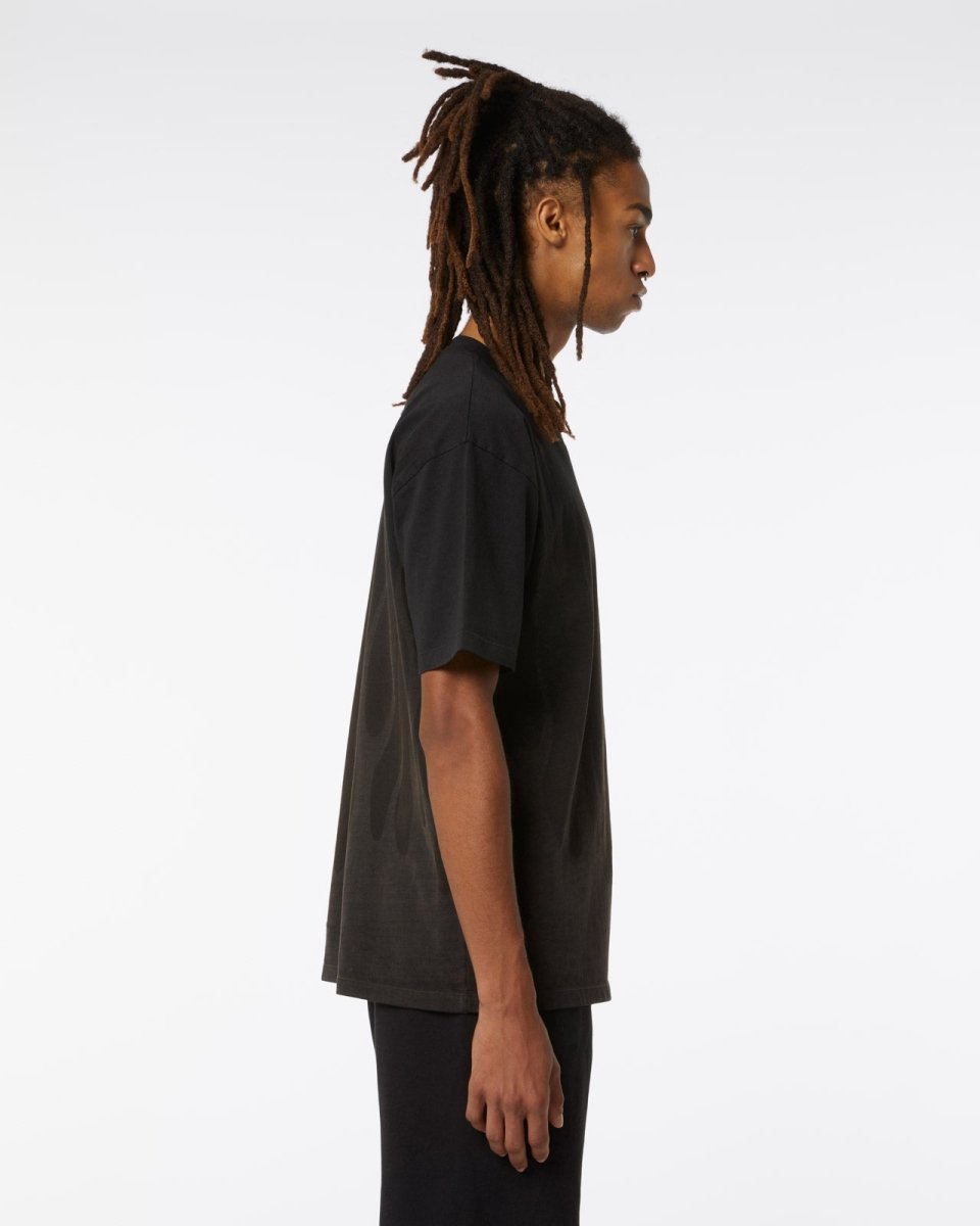 Black Lasered Flames Black T-shirt - Vision of Super