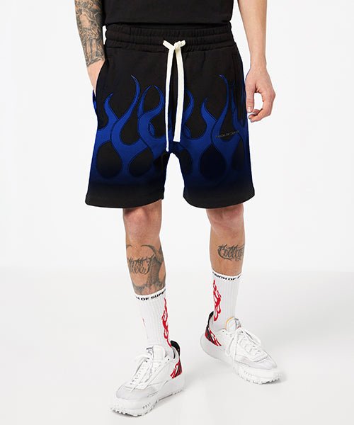 Black Shorts with Blue Flames - Vision of Super