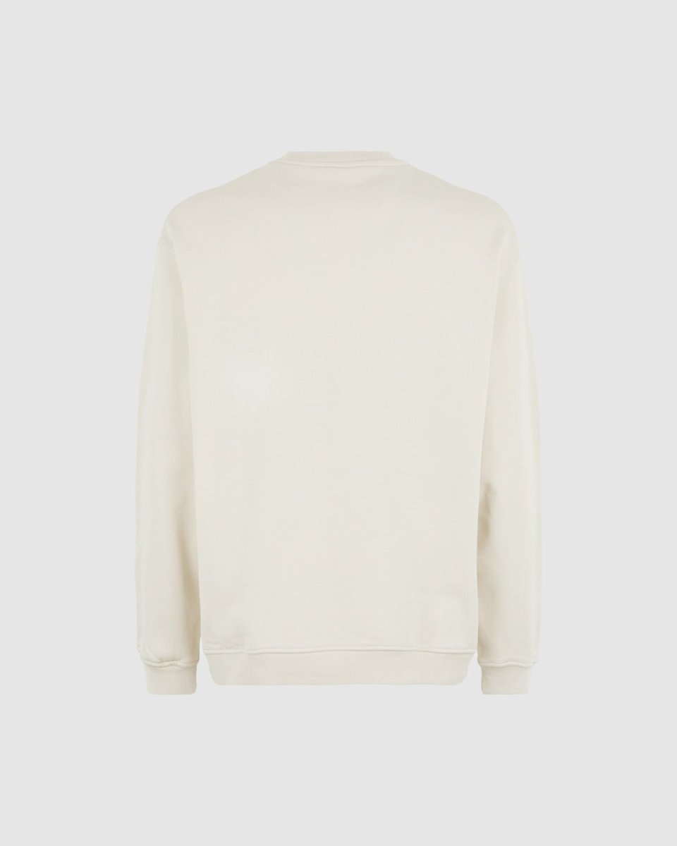 SAND CREWNECK WITH EMBROIDERED FLAMING HEART - Vision of Super