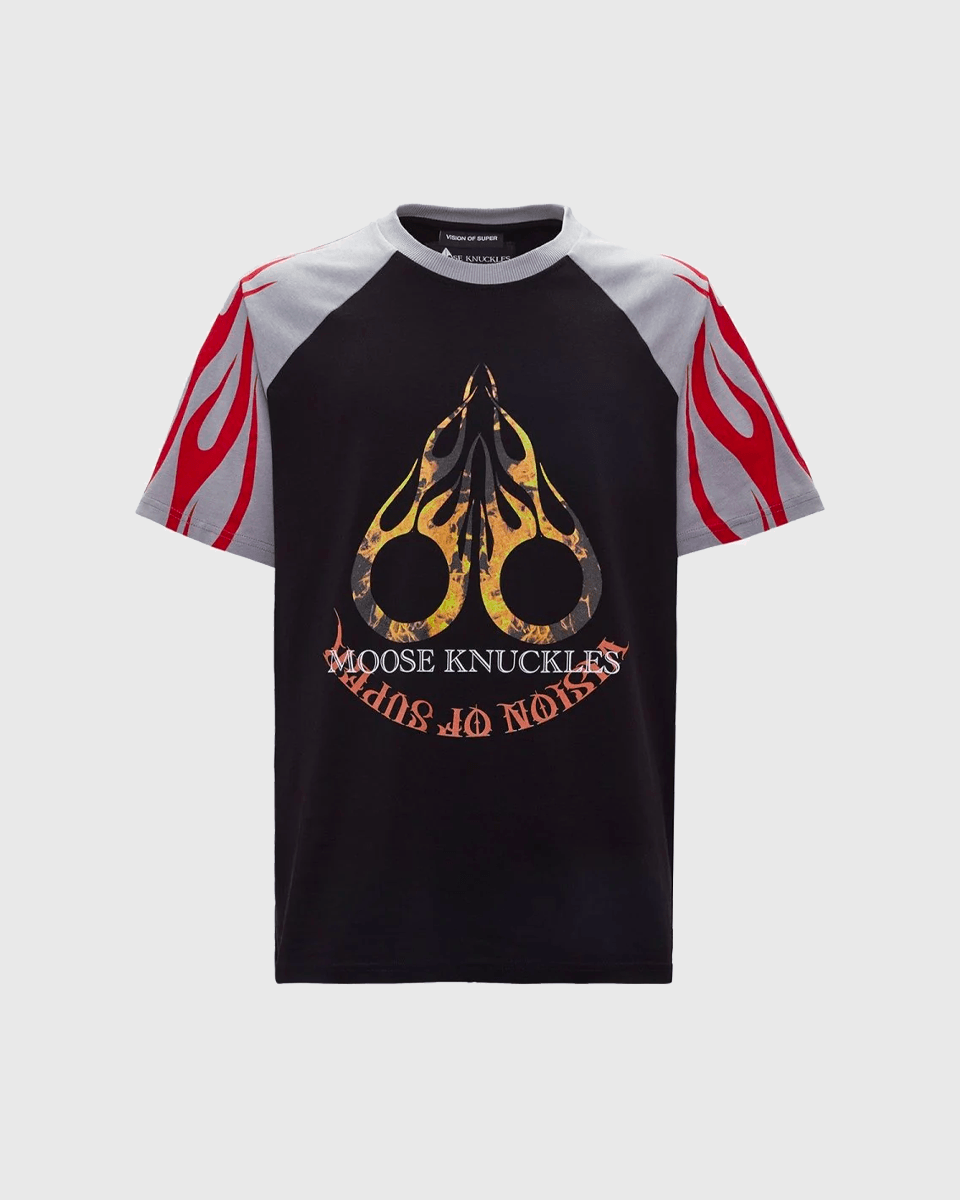 Vision of Super x Moose Knuckles Black and Grey T-shirt - Vision of Super