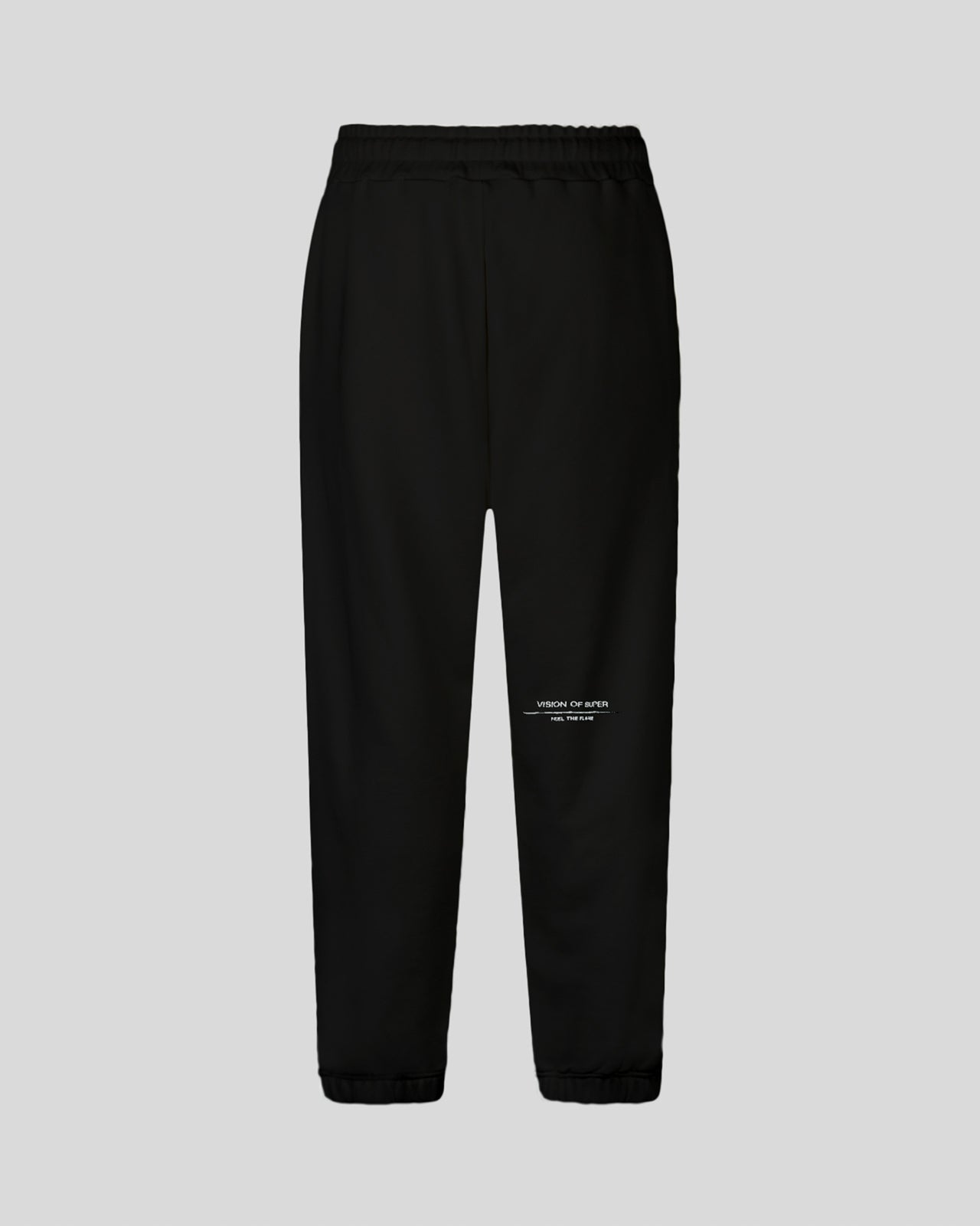 BLACK PANTS WITH FLAMES LOGO