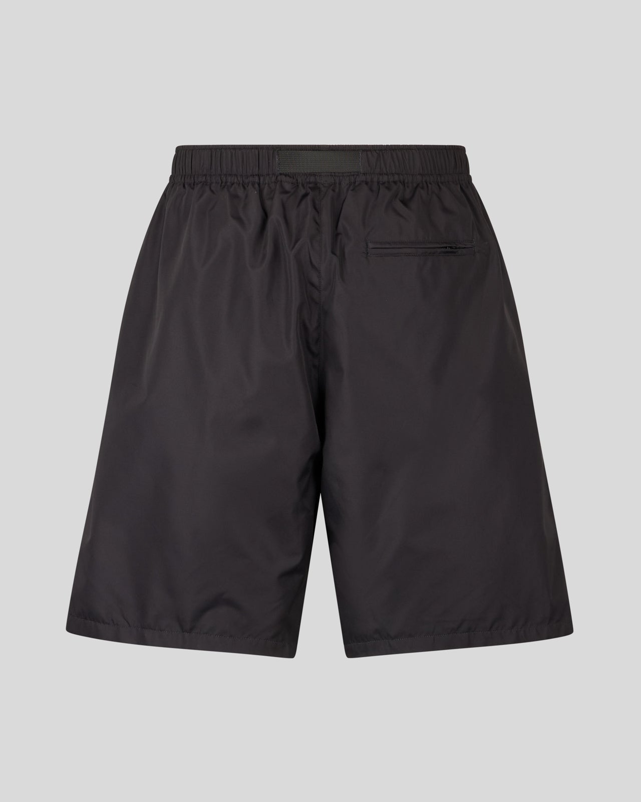 BLACK CARGO SHORTS WITH TRIBAL FLAMES AND LOGO PRINT