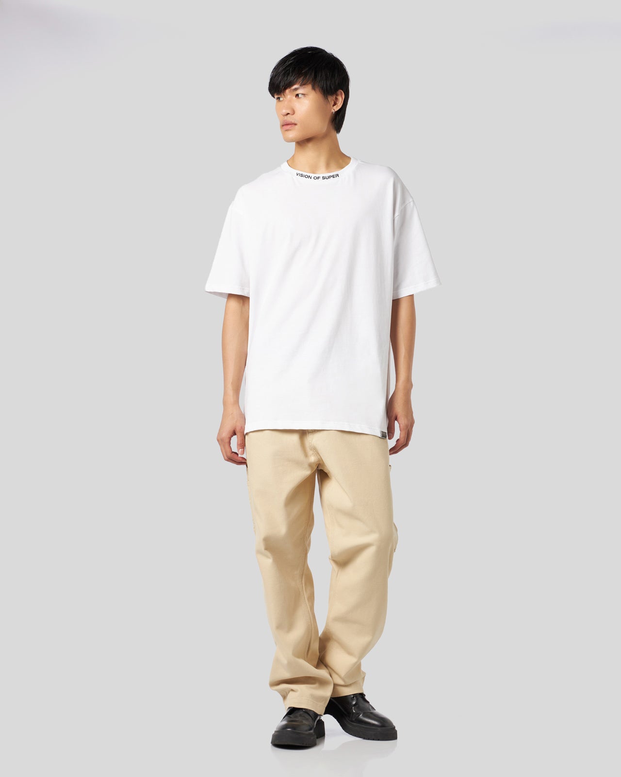 SAND WORKER PANTS WITH GOTIC V-S PATCHES