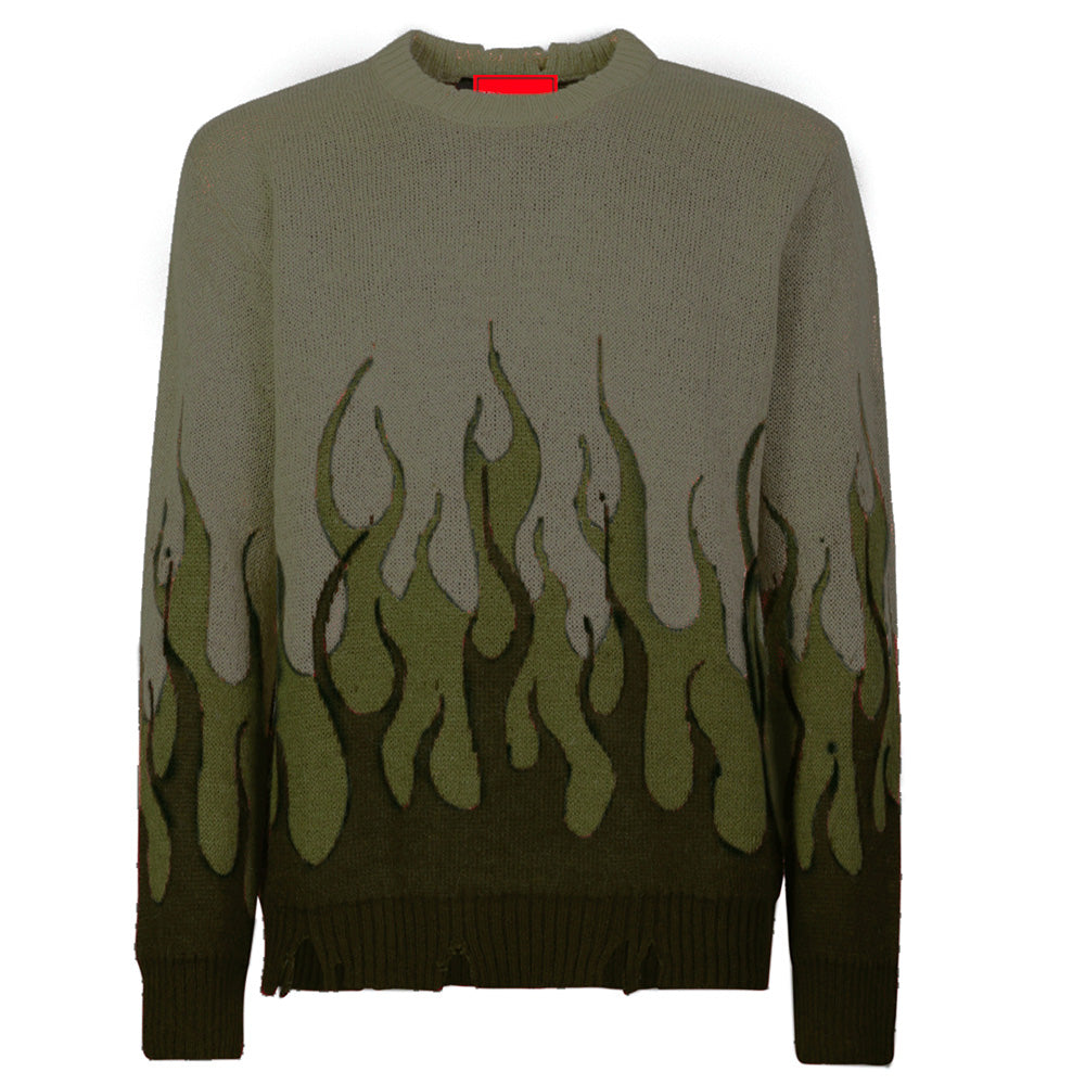 MAGLIONE VERDE MILITARE 
