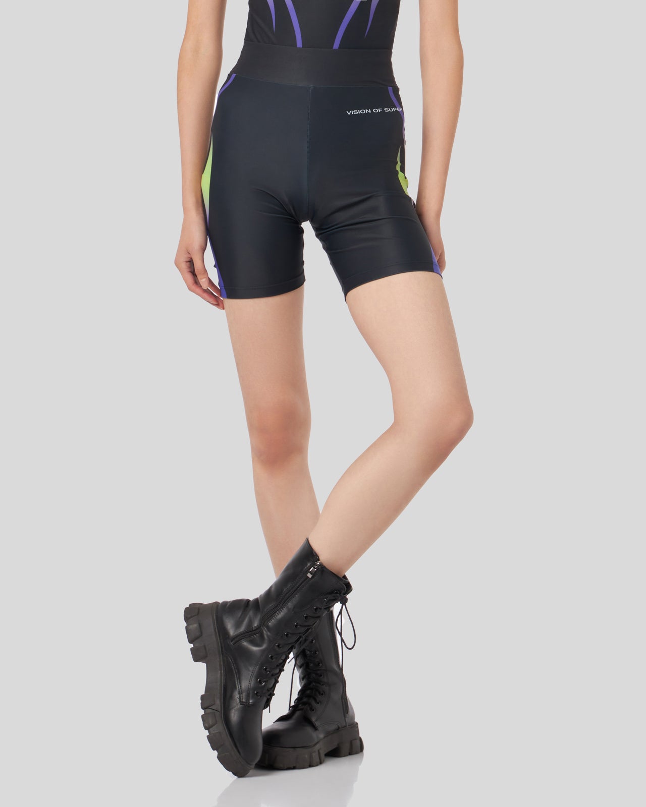 CYCLE SHORTS NERI CON FIAMME TRIBALI