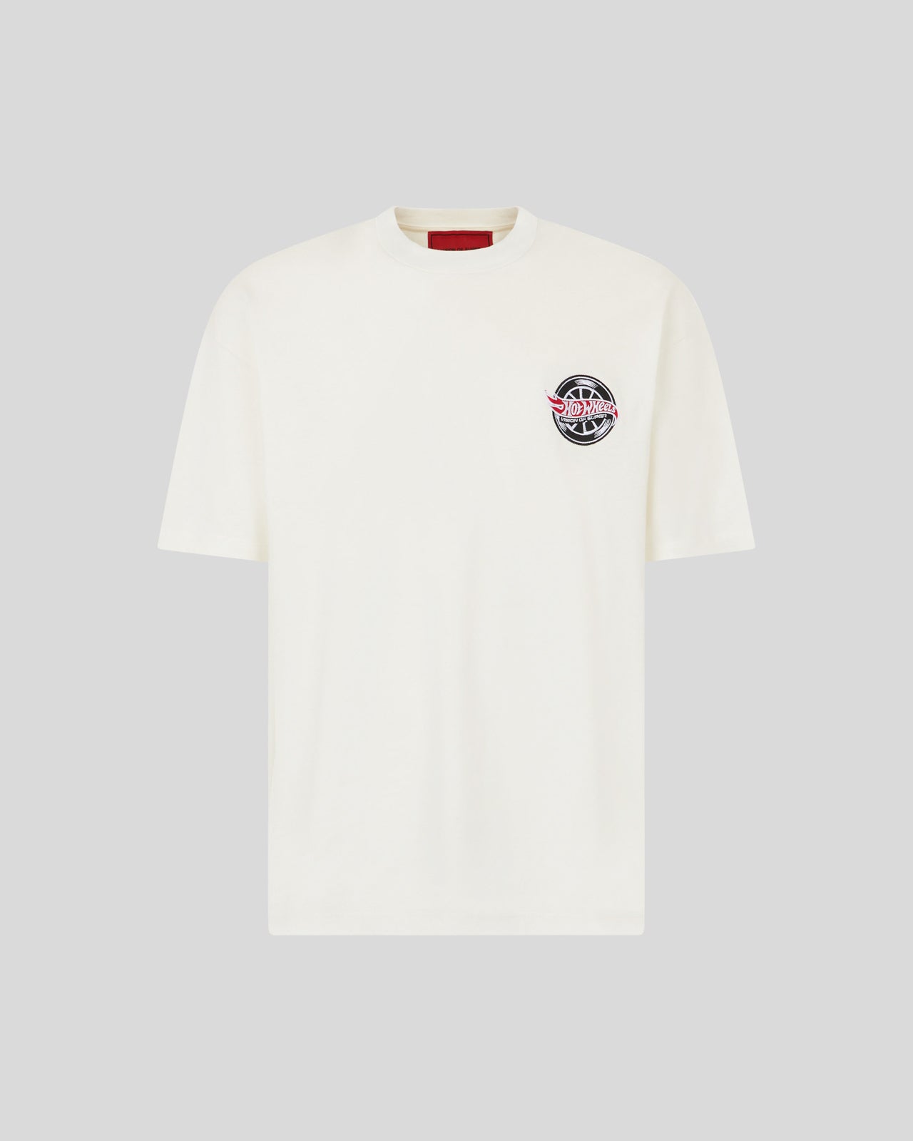 WHITE T-SHIRT WITH ICONIC WHEEL PRINT