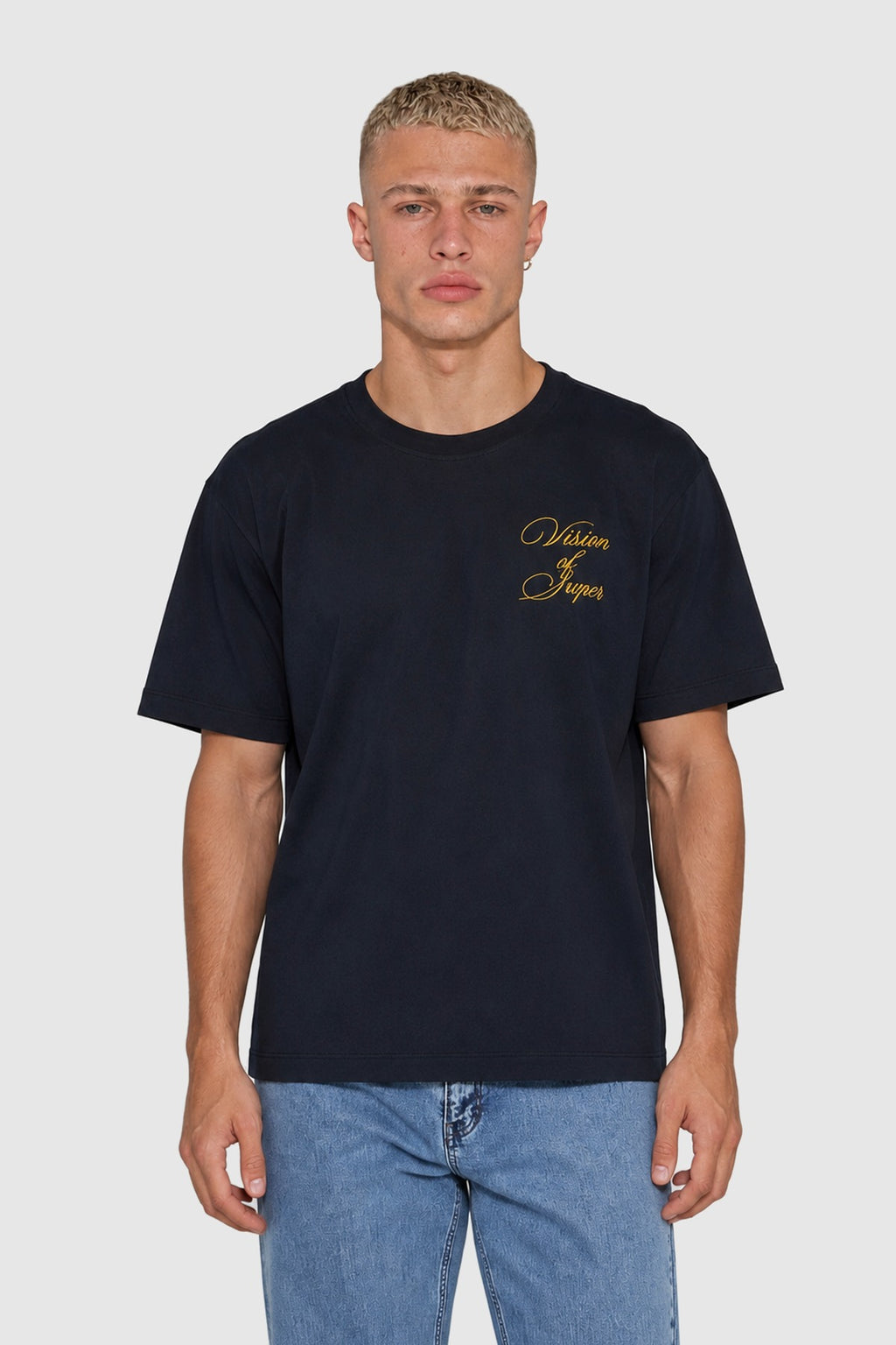T-shirt with embroidered logo and Vision print – Black