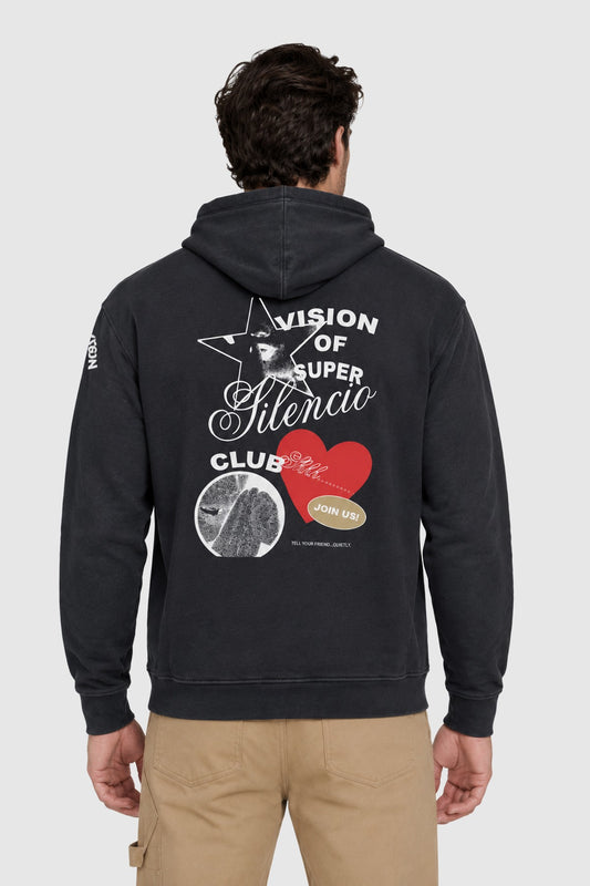 Hoodie with back print – Black XS | Vision of Super