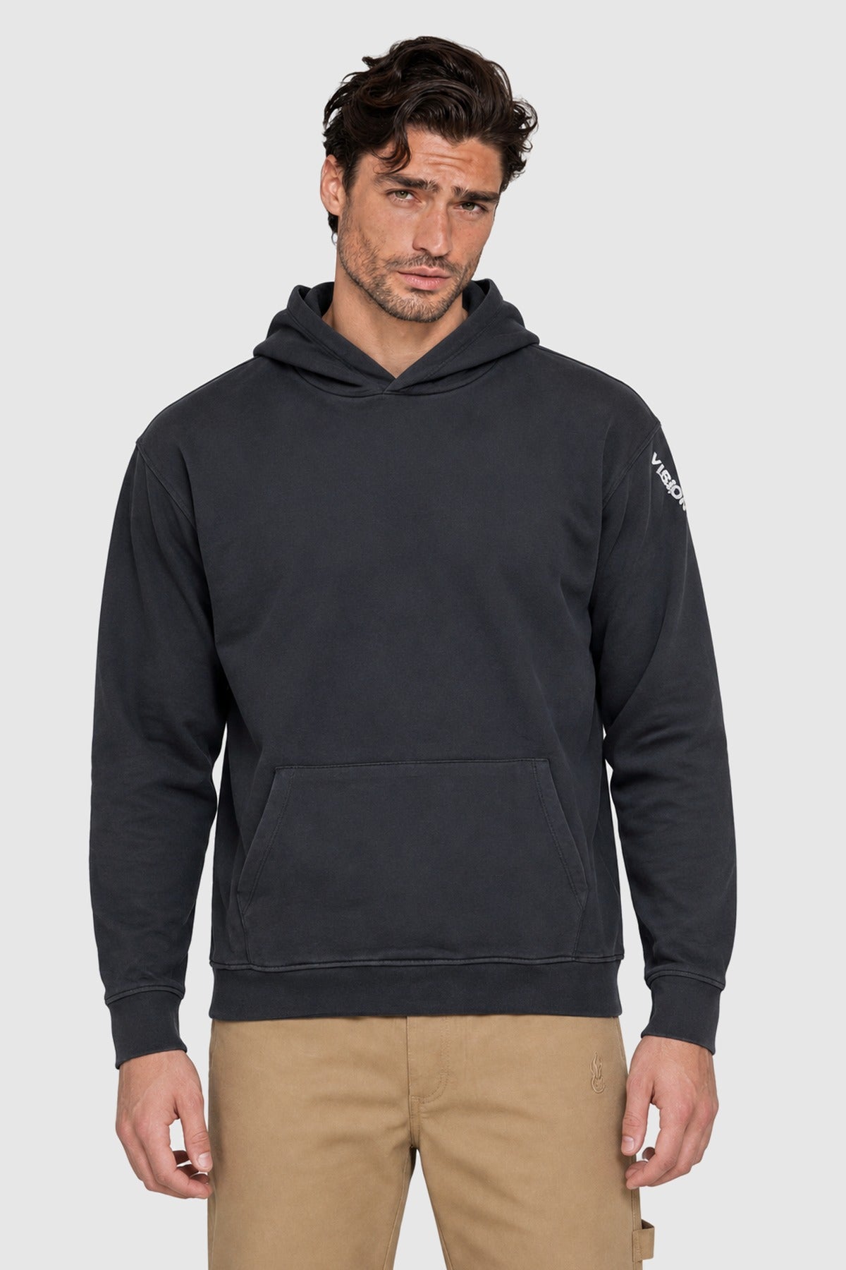 Hoodie with back print – Black