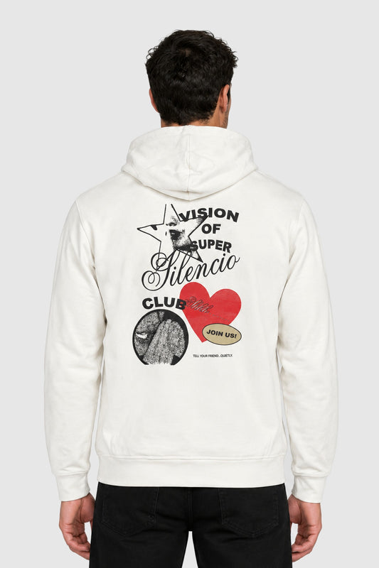 Silencio Club hoodie – White XS | Vision of Super